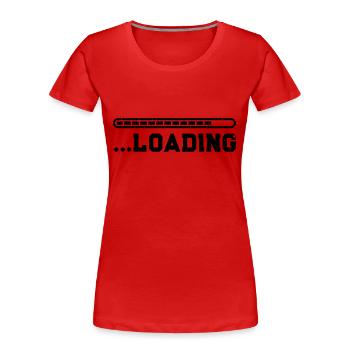 Loading - Women's Premium Organic T-Shirt - red - Front - Mia (176cm)