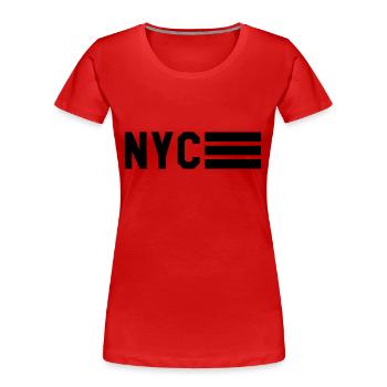 NYC - Frauen Premium Bio T-Shirt - Rot - Vorne - Mia (176cm)