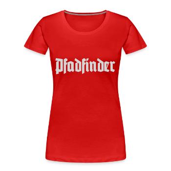 Pfadfinder - Jugend Gruppe - Gemeinschaft - Natur - Frauen Premium Bio T-Shirt - Rot - Vorne - Mia (176cm)