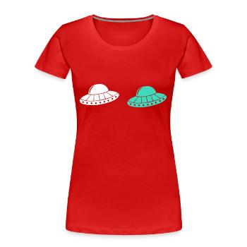OVNI 2 - T-shirt bio Premium Femme - rouge - Devant - Mia (176cm)