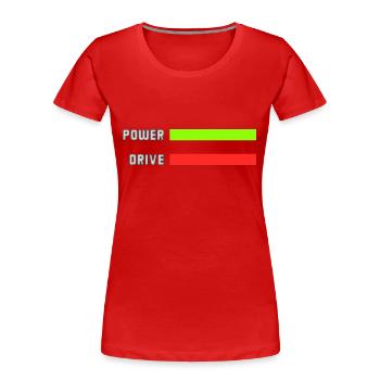 Entraînement électrique - T-shirt bio Premium Femme - rouge - Devant - Mia (176cm)