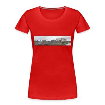 Château d’Enniskillen, Irlande. - T-shirt bio Premium Femme - rouge - Devant - Mia (176cm)
