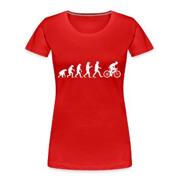 Evolution Fahrrad - T-shirt bio Premium Femme - rouge - Devant - Mia (176cm)