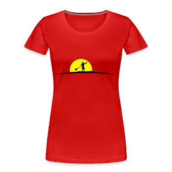 Stand Up Paddeln - Frauen Premium Bio T-Shirt - Rot - Vorne - Mia (176cm)