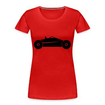Old car - Women's Premium Organic T-Shirt - red - Front - Mia (176cm)