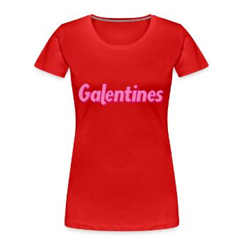 Galentine - Frauen Premium Bio T-Shirt - Rot - Vorne - Mia (176cm)