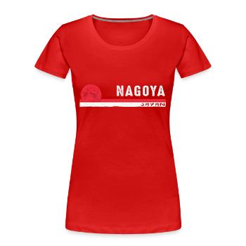 Vintage Nagoya Japon Japonais pour l’Asie Lover Men - T-shirt bio Premium Femme - rouge - Devant - Mia (176cm)