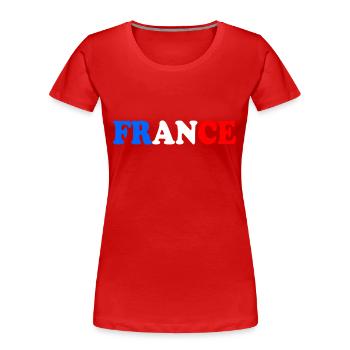 FRANCE FRENCH FLAG - Women's Premium Organic T-Shirt - red - Front - Mia (176cm)