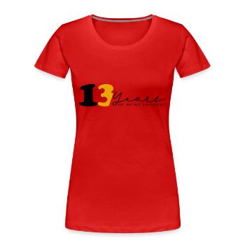 Vintage 2011 Funny 13 Year Old Bday Men Women - Women's Premium Organic T-Shirt - red - Front - Mia (176cm)