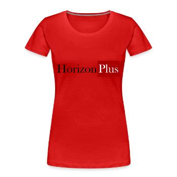 Horizont Plus - Frauen Premium Bio T-Shirt - Rot - Vorne - Mia (176cm)
