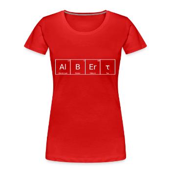 Albert Nom Prénom Chimie Éléments du tableau périodique - T-shirt bio Premium Femme - rouge - Devant - Mia (176cm)
