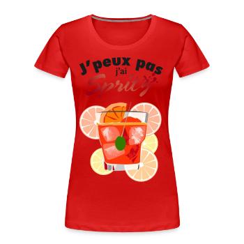 j'ai spritz - T-shirt bio Premium Femme - rouge - Devant - Mia (176cm)