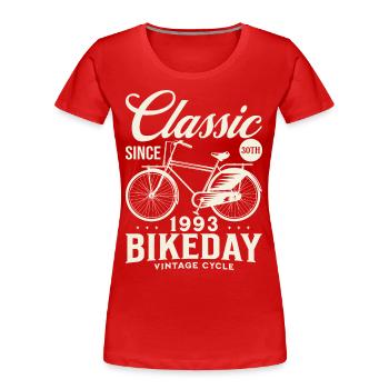 Bike Fan 1993 30 Jahre alter Geburtstag Radfahrer - Frauen Premium Bio T-Shirt - Rot - Vorne - Mia (176cm)