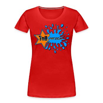 Tollpatsch 2.0 - Frauen Premium Bio T-Shirt - Rot - Vorne - Mia (176cm)