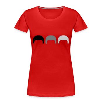 Evolution Team Opas Haare - Frauen Premium Bio T-Shirt - Rot - Vorne - Mia (176cm)