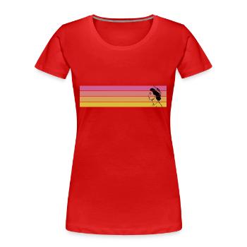 Elizabeth II Retro Vintage Queen Elizabeth 2 - Frauen Premium Bio T-Shirt - Rot - Vorne - Mia (176cm)