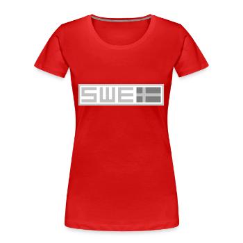 Schwedische Taktik - Frauen Premium Bio T-Shirt - Rot - Vorne - Mia (176cm)