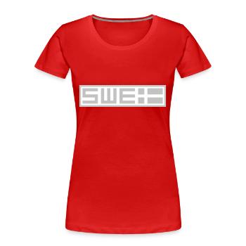Schwedische Taktik - Frauen Premium Bio T-Shirt - Rot - Vorne - Mia (176cm)