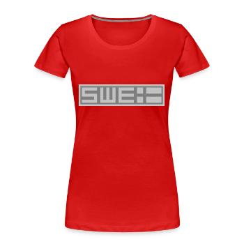 Schwedische Taktik - Frauen Premium Bio T-Shirt - Rot - Vorne - Mia (176cm)