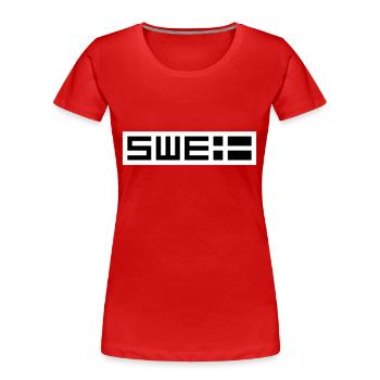 Schwedische Taktik - Frauen Premium Bio T-Shirt - Rot - Vorne - Mia (176cm)