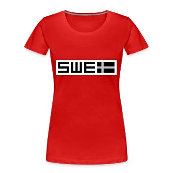 Schwedische Taktik - Frauen Premium Bio T-Shirt - Rot - Vorne - Mia (176cm)