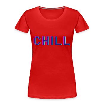 Chill - Women's Premium Organic T-Shirt - red - Front - Mia (176cm)