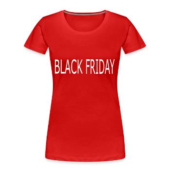 Black friday - T-shirt bio Premium Femme - rouge - Devant - Mia (176cm)