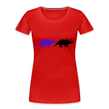 Triceratops - Women's Premium Organic T-Shirt - red - Front - Mia (176cm)