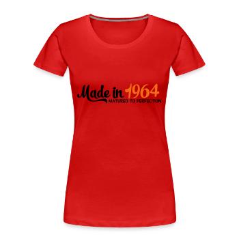 1964 - Women's Premium Organic T-Shirt - red - Front - Mia (176cm)