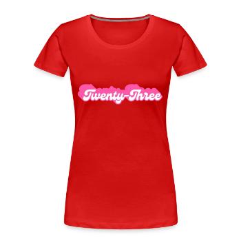 Dreiundzwanzig Geburtstag - 23. Geburtstag Retro Pink - Frauen Premium Bio T-Shirt - Rot - Vorne - Mia (176cm)