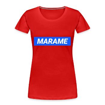 Marame Grenoble Homme - T-shirt bio Premium Femme - rouge - Devant - Mia (176cm)