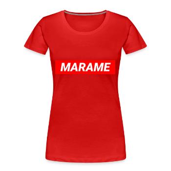 Marame Grenoble Homme - T-shirt bio Premium Femme - rouge - Devant - Mia (176cm)