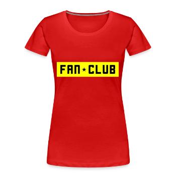 Fan Club - T-shirt bio Premium Femme - rouge - Devant - Mia (176cm)
