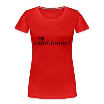 Emmotionnel - T-shirt bio Premium Femme - rouge - Devant - Mia (176cm)