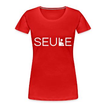 seule original cadeau - T-shirt bio Premium Femme - rouge - Devant - Mia (176cm)