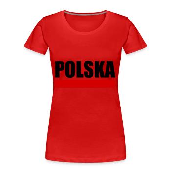 DRAPEAU POLOGNE - T-shirt bio Premium Femme - rouge - Devant - Mia (176cm)