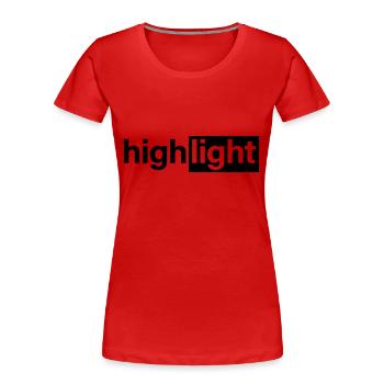 highlight - Frauen Premium Bio T-Shirt - Rot - Vorne - Mia (176cm)