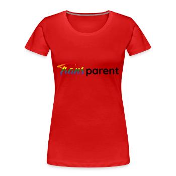Transparent Transgender Wortspiel für alle Eltern - Frauen Premium Bio T-Shirt - Rot - Vorne - Mia (176cm)
