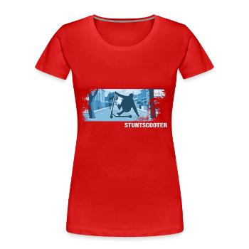 cascadescooter scooter stuntscooter e-scooter - T-shirt bio Premium Femme - rouge - Devant - Mia (176cm)