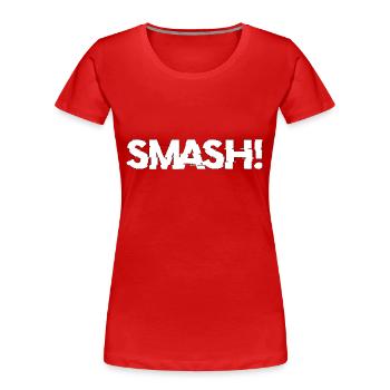 Cadeau Youth Word Smash - T-shirt bio Premium Femme - rouge - Devant - Mia (176cm)