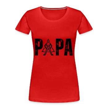 Papa | fête des pères - T-shirt bio Premium Femme - rouge - Devant - Mia (176cm)