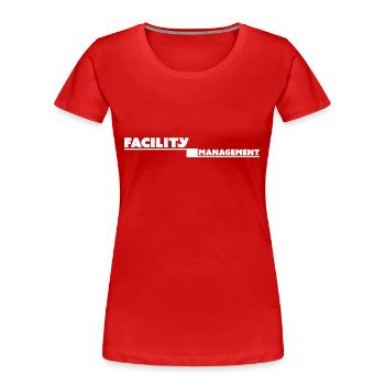 facility management tshirt schwarz - Frauen Premium Bio T-Shirt - Rot - Vorne - Mia (176cm)