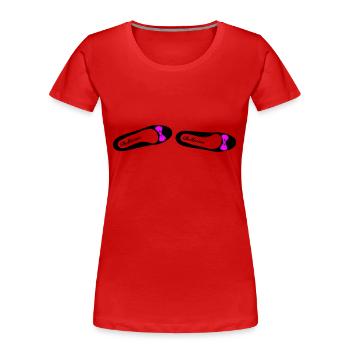 Ballerina 1 - Frauen Premium Bio T-Shirt - Rot - Vorne - Mia (176cm)