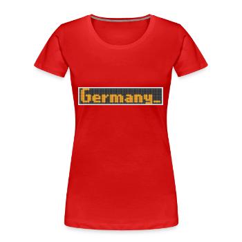 LED Display Germany Orange - Frauen Premium Bio T-Shirt - Rot - Vorne - Mia (176cm)