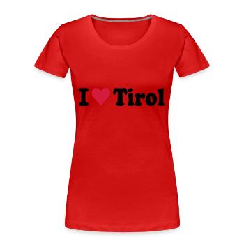 Tirol - Frauen Premium Bio T-Shirt - Rot - Vorne - Mia (176cm)