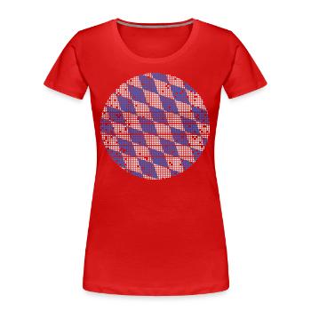 Bavaria Flag Used Look Bavarian Flag Vintage - Women's Premium Organic T-Shirt - red - Front - Mia (176cm)