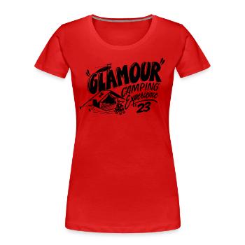 Glamour Camping 23 - Women's Premium Organic T-Shirt - red - Front - Mia (176cm)