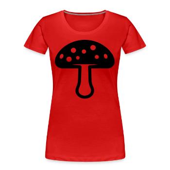 Champignon - T-shirt bio Premium Femme - rouge - Devant - Mia (176cm)