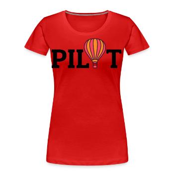 Montgolfière Montgolfière Pilote de montgolfière - T-shirt bio Premium Femme - rouge - Devant - Mia (176cm)
