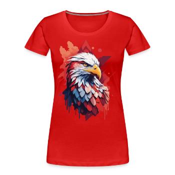Aigle crête esthétique oiseau fierté Design - T-shirt bio Premium Femme - rouge - Devant - Mia (176cm)